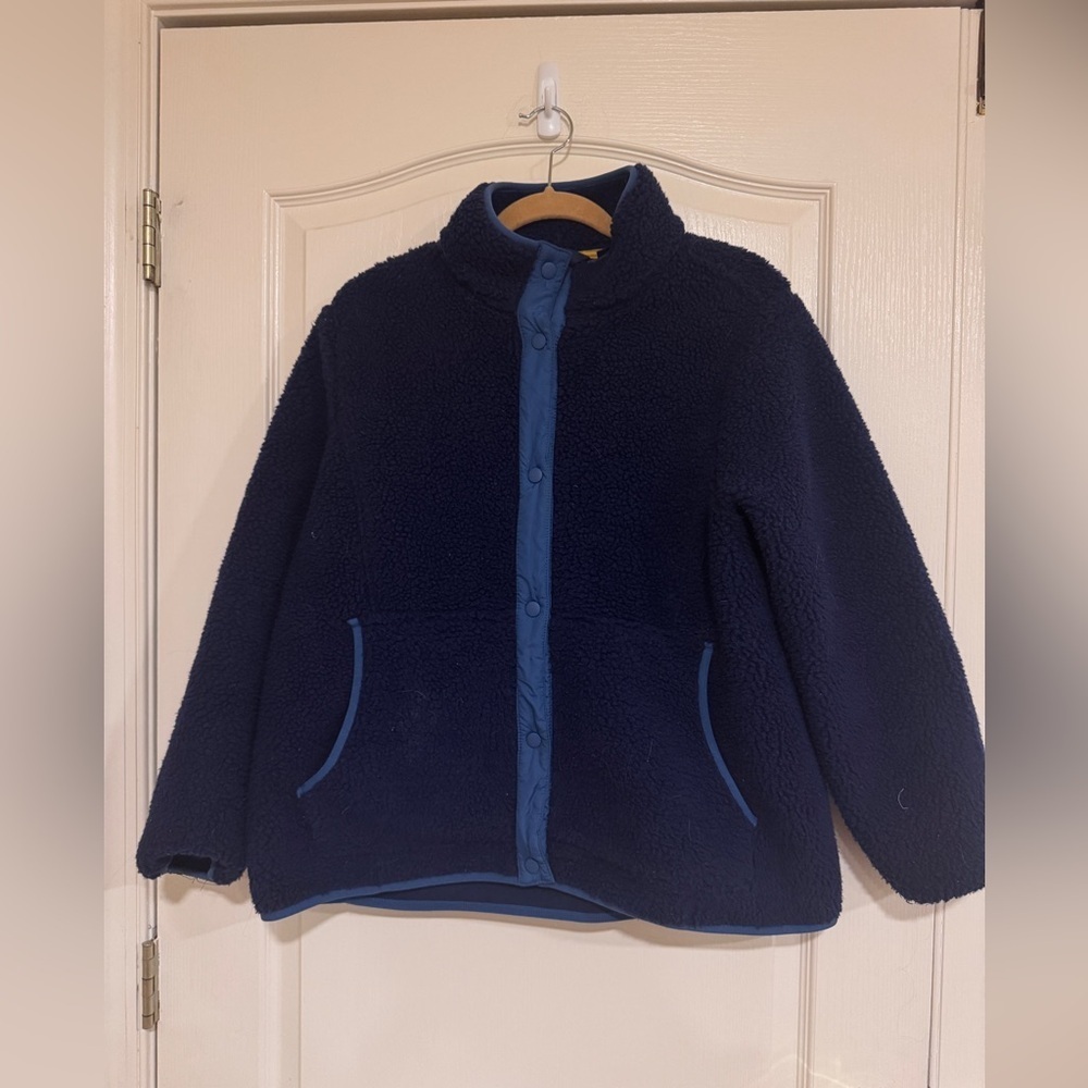 Lands' End Blue Teddy Jacket Soft Plush Outerwear​​​